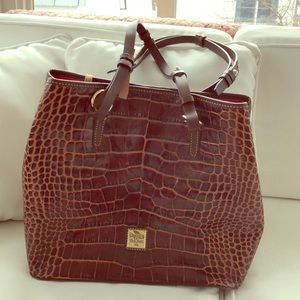 Dooney and Bourke Croco Leather Shoulder Bag
